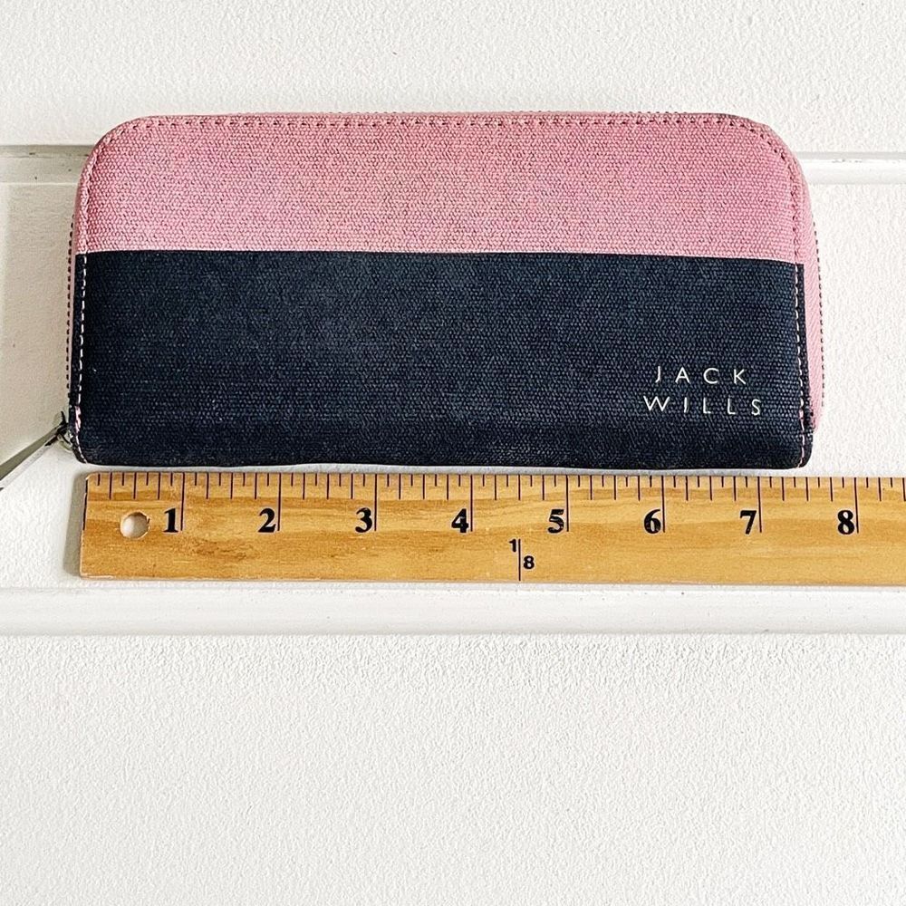 Jack Wills Pink & Navy Continental Style Wallet New - Picture 11 of 12